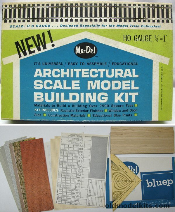 Ma-Del HO HO Scale Architectural Scale Model Building Kit, 351-249 plastic model kit